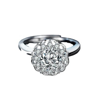 1CT Oval Cut Moissanite Halo Engagement Ring | D Color VVS1 | S925 Sterling Silver | Women Wedding Ring — image 1