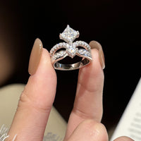 1CT Princess Cut Moissanite Engagement Ring | D Color VVS1 | S925 Sterling Silver | Bridal Wedding Ring — image 3