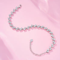 5CT Round Moissanite Tennis Bracelet | 50 Stones | S925 Sterling Silver | Women Light Luxury Bracelet — image 3