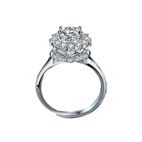 1CT Oval Cut Moissanite Halo Engagement Ring | D Color VVS1 | S925 Sterling Silver | Women Wedding Ring — image 2