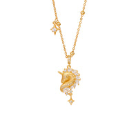 Moissanite Unicorn Pendant Necklace | S999 Pure Silver | Women Light Luxury Collarbone Chain | Birthday Gift — image 2