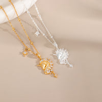 Moissanite Unicorn Pendant Necklace | S999 Pure Silver | Women Light Luxury Collarbone Chain | Birthday Gift — image 4