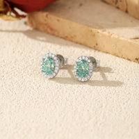 Oval Cut Moissanite Stud Earrings | Hepburn Style | S925 Sterling Silver | Women Fine Jewelry — image 3