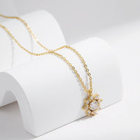 1CT Moissanite Snowflake Pendant Necklace | S925 Sterling Silver | Women Collarbone Chain | Light Luxury — image 3