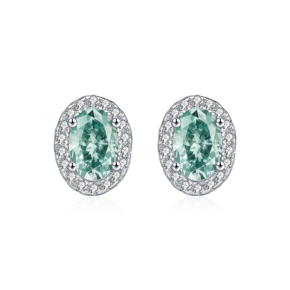 Oval Cut Moissanite Stud Earrings | Hepburn Style | S925 Sterling Silver | Women Fine Jewelry