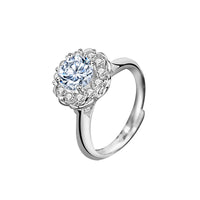 1CT Oval Cut Moissanite Halo Engagement Ring | D Color VVS1 | S925 Sterling Silver | Women Wedding Ring — image 3
