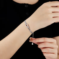 Moissanite Horseshoe Clasp Bracelet | French Classic | S925 Sterling Silver | Women High-End Bracelet — image 2
