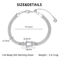 Moissanite Horseshoe Clasp Bracelet | French Classic | S925 Sterling Silver | Women High-End Bracelet — image 3